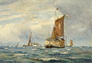 William Lionel Wyllie A Breezy Day on the Medway, Kent Spain oil painting artist